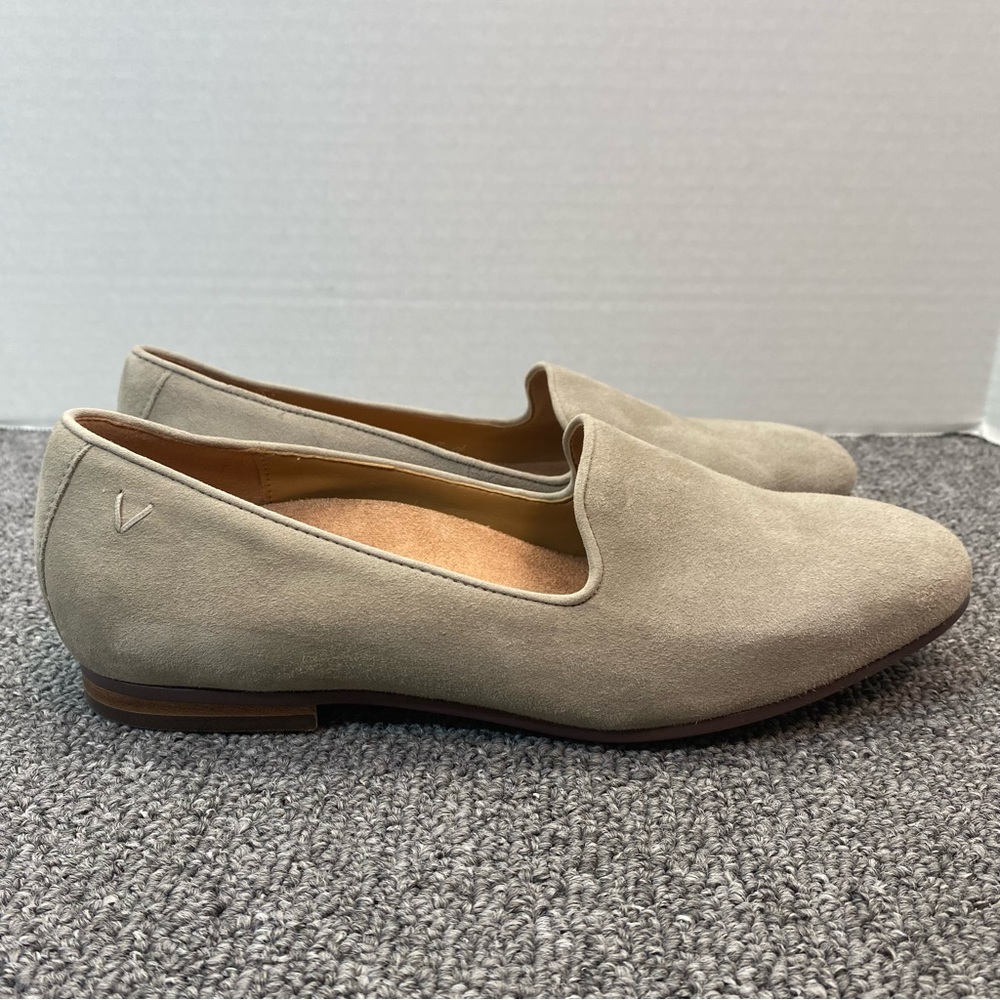 Vionic Willa Loafers Flats Dark Taupe Suede Minimalist Quiet Luxury Chic Women 7 - Picture 2 of 13